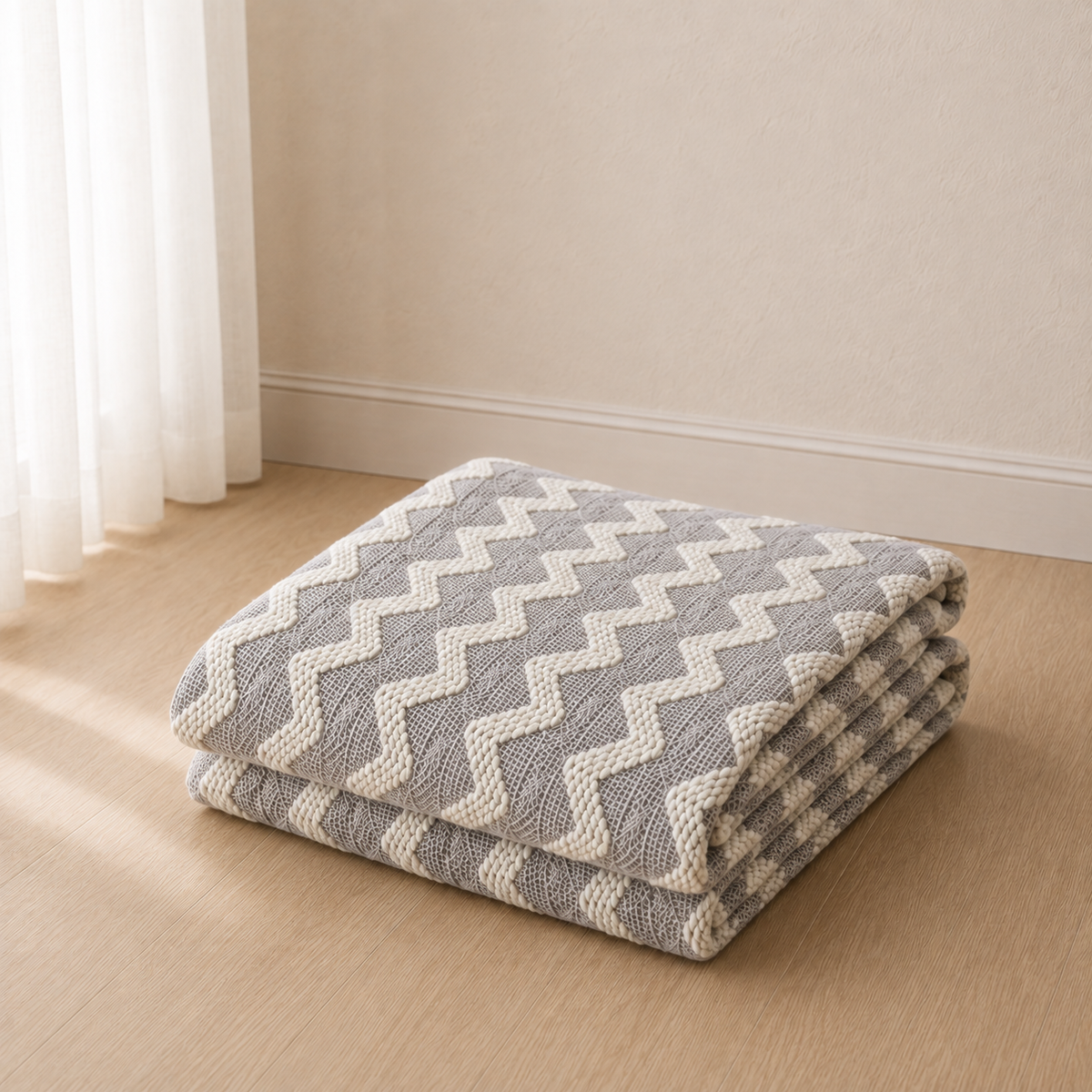 Chenille Knitted Throw