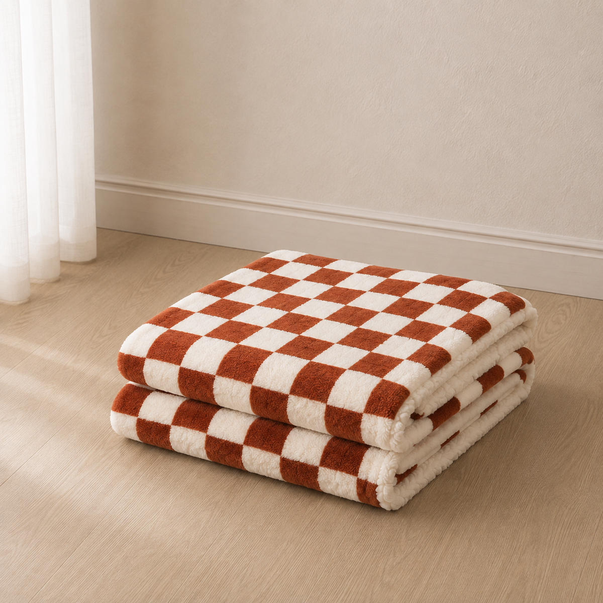 Nordic Checkerboard Fleece Blanket