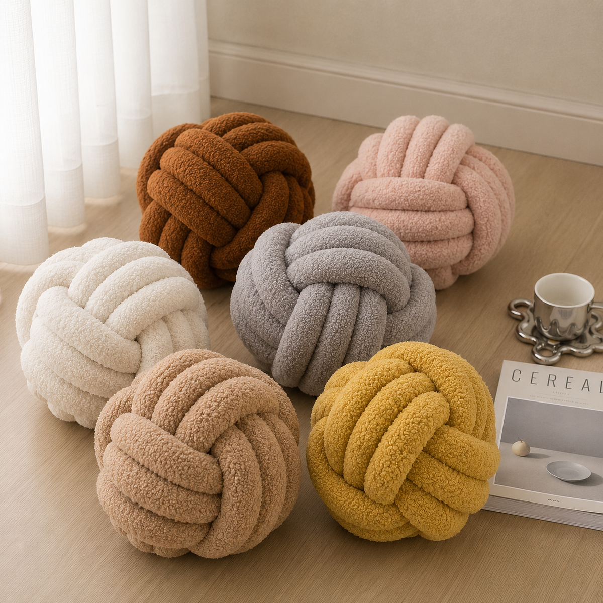 Lamb Wool Round Cushion