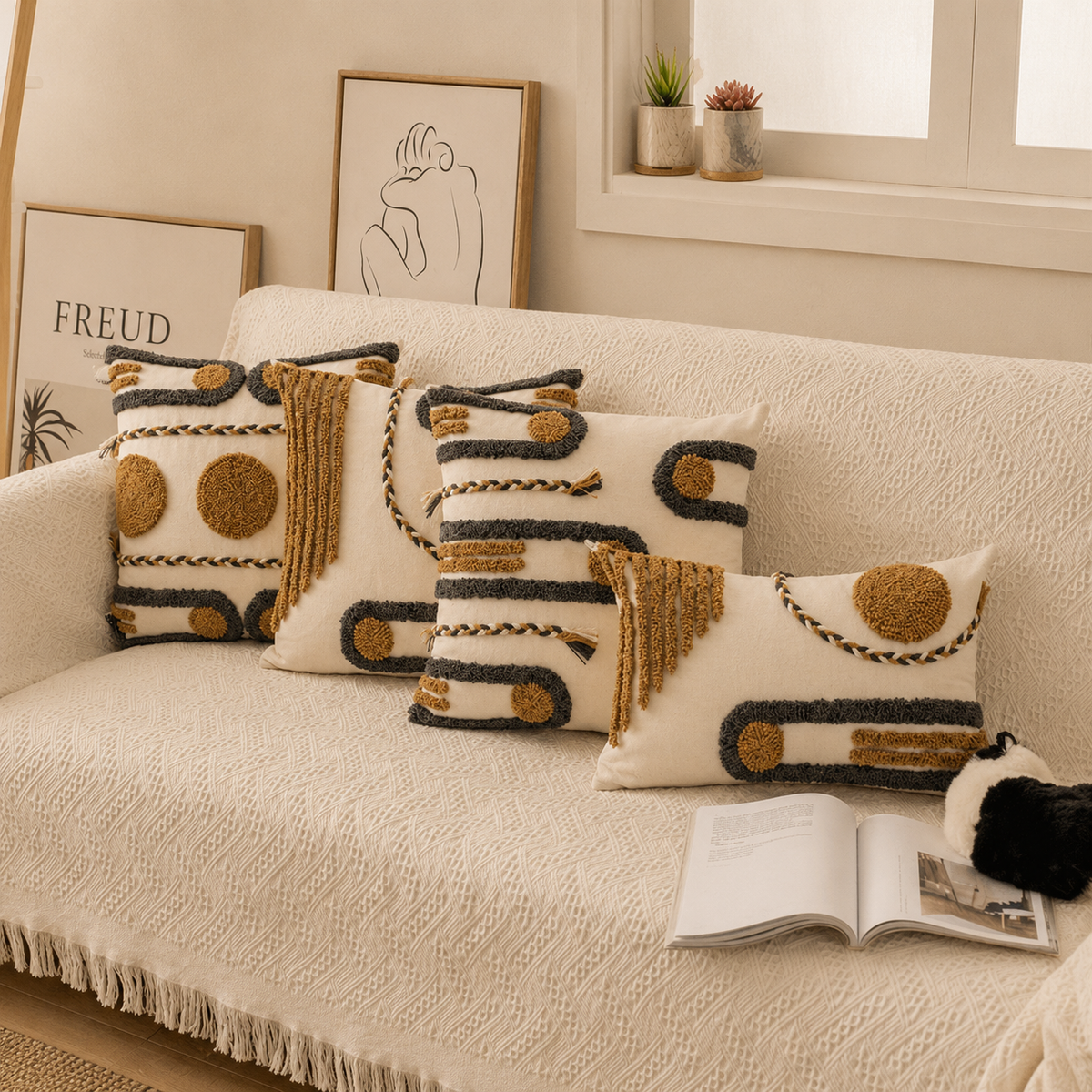 Hand-Tufted Cushion Cover