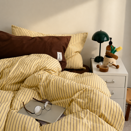 Striped Cotton Bedding Set