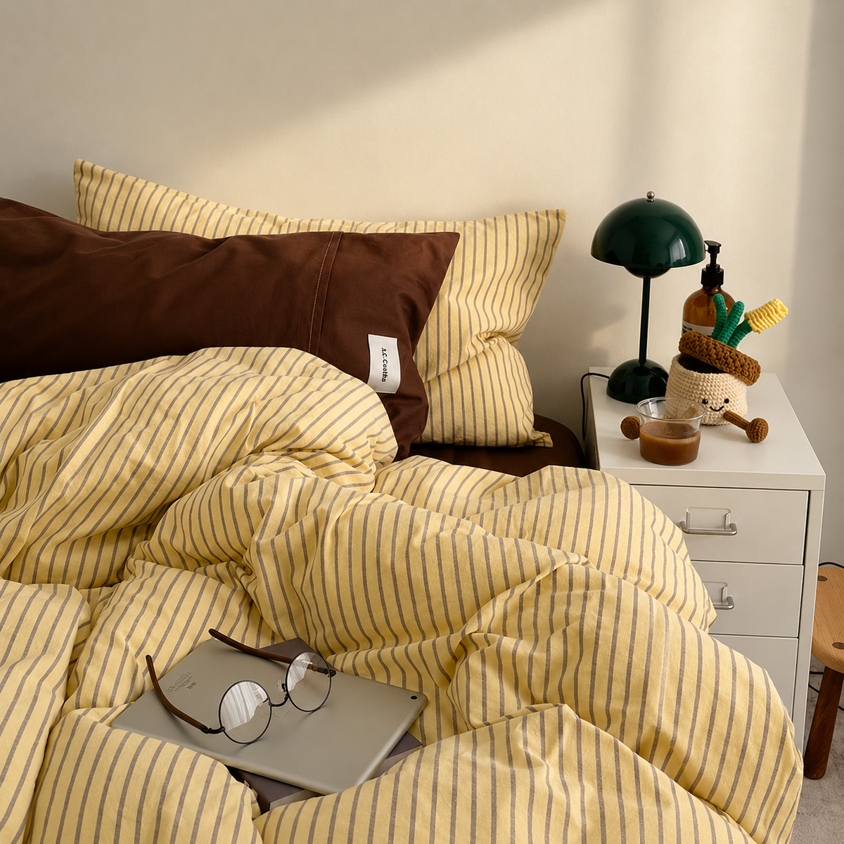 Striped Cotton Bedding Set