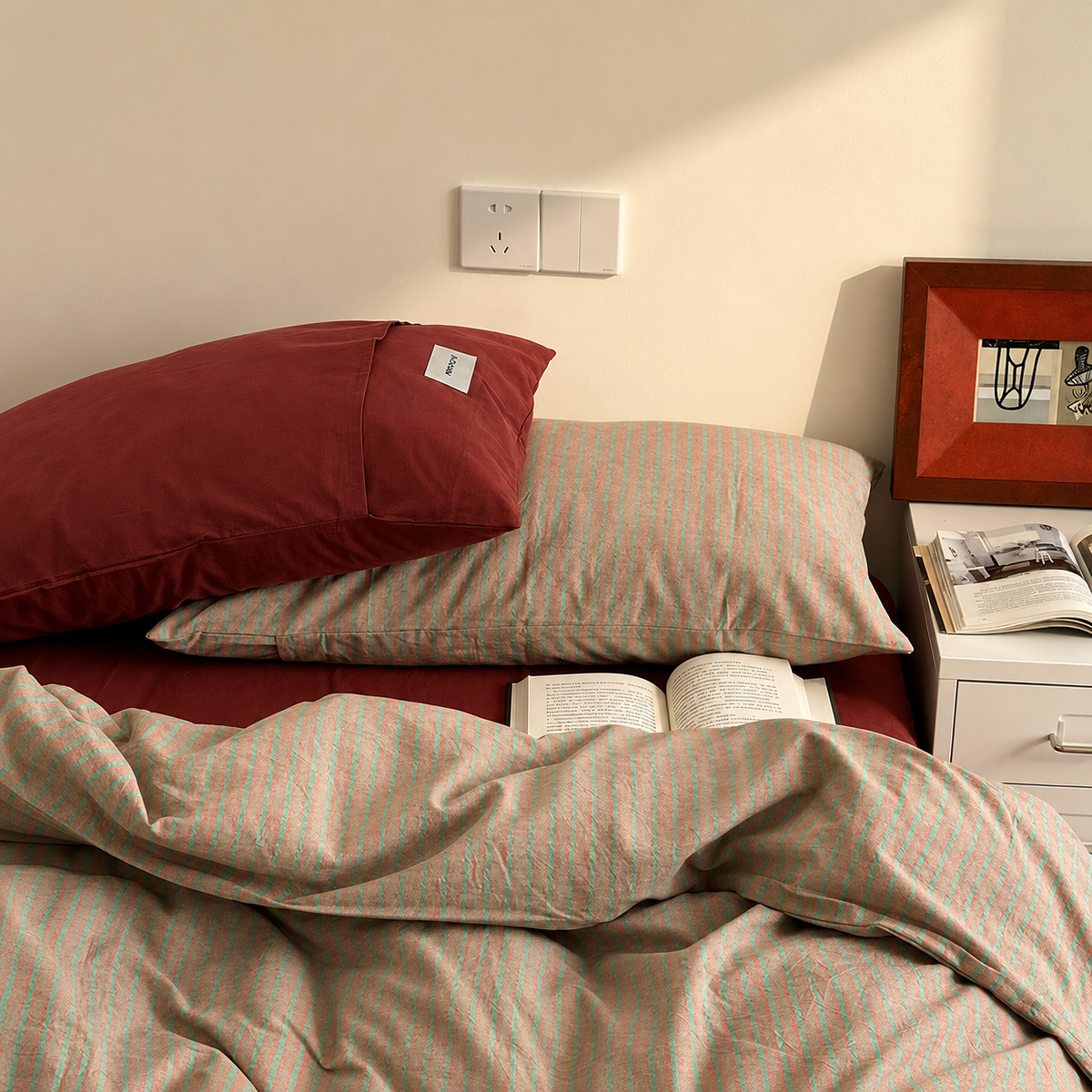 Striped Cotton Bedding Set